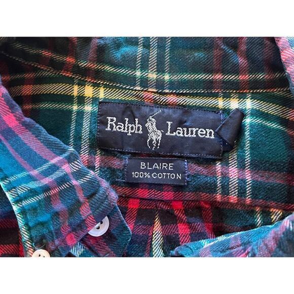 Polo Ralph Lauren Men's Plaid Flannel Button Down Shirt. Blaire. Sz. Large. Xmas - Picture 3 of 6